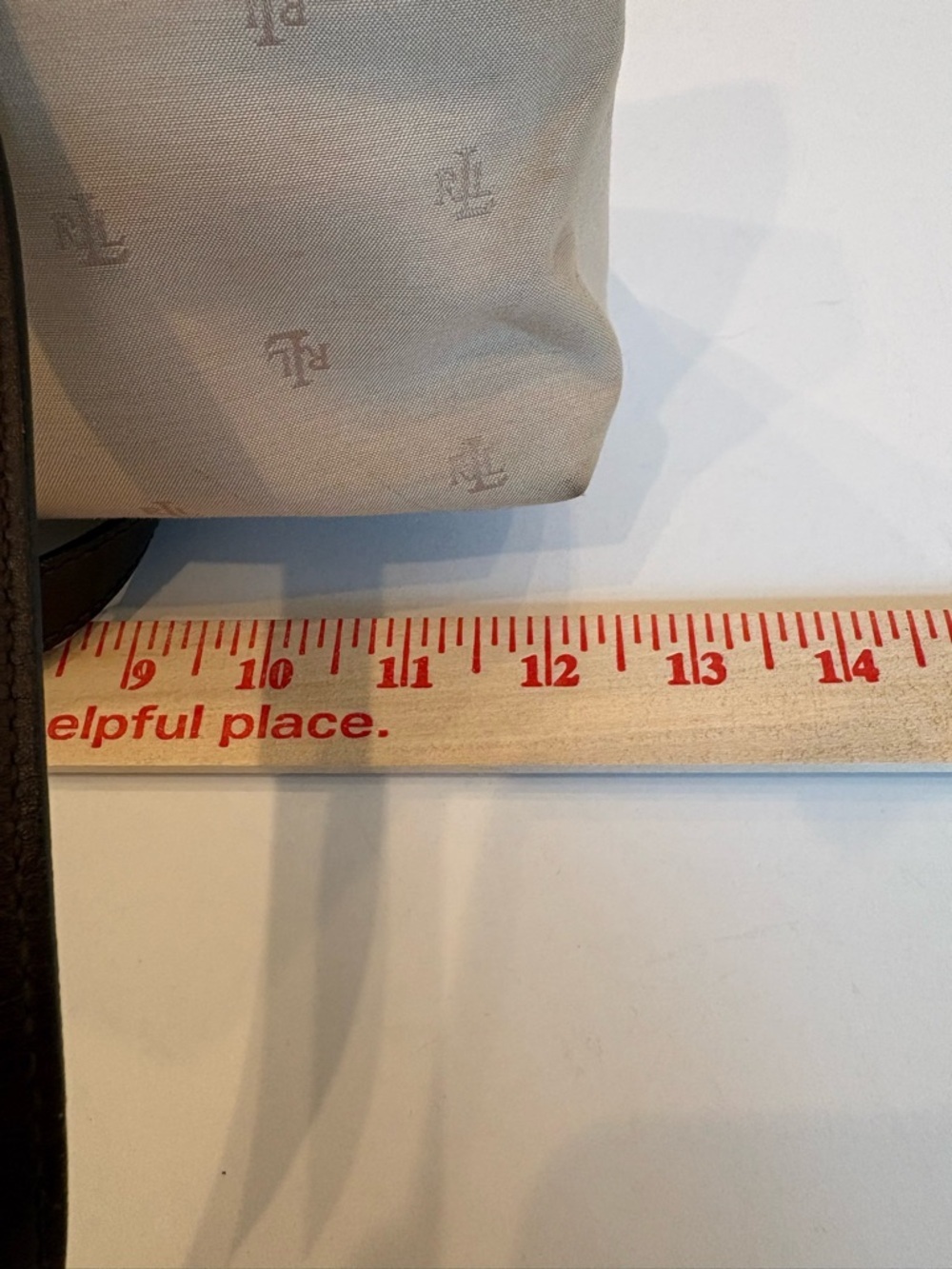 Ralph Lauren Cream Canvas Tote with Brown Leather Trim/inside is excellent - Picture 4 of 12